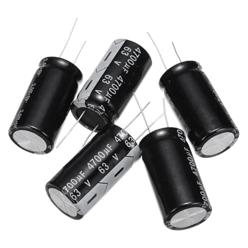 Image of sourcing map Electrolytic Capacitor Aluminum Radial High Frequency 4700UF 63V 105 Celsius Life 3000H 22 x 40mm High Ripple Current,Low Impedance 5pcs