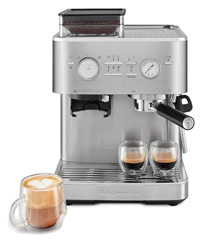 Image of KitchenAid Semi Automatic Espresso Machine with Burr Grinder - Stainless steel 5KES6551BSX