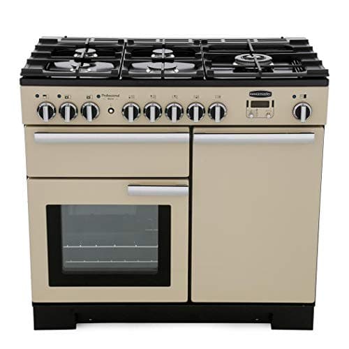 Image of Rangemaster PDL100DFFCR/C Professional Deluxe Cream with Chrome Trim 100cm Dual Fuel Range Cooker