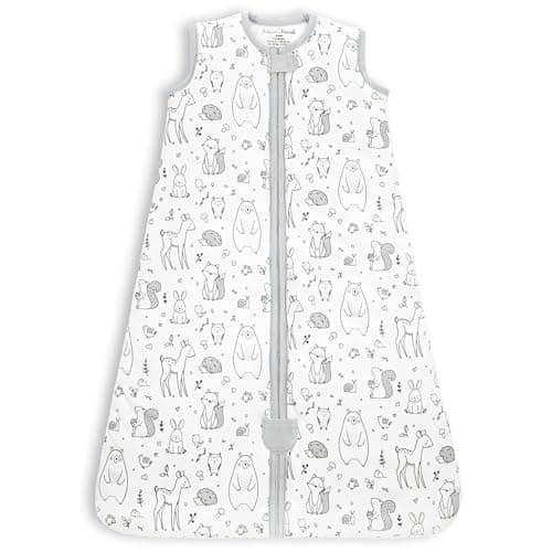 Image of Mama Cheetah Baby Sleep Sack 2.5 TOG, Winter Baby Sleeping Bag with 2-Way Zipper, Organic Cotton Swaddle Transition Wearable Blanket for Boy Girl Infant Toddler, 0-6 Months, 1-Pack