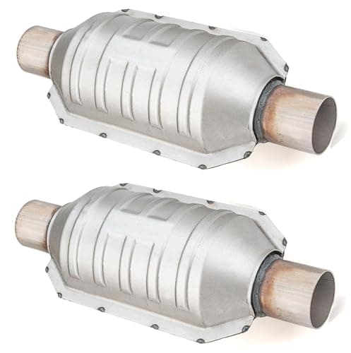 Image of Catalytic Converter 2.5" Inlet/Outlet Car Universal 2.5" Inlet/Outlet Cat Converter with Heat Shield and Universal Catalytic O2 Port (Compatible with