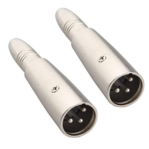 Image of Jopto 2PCS XLR 3 Pin Male to 1/4" 6.35mm Female Jack Socket High Performance Stereo Audio Microphone Converter Metal Connector Silver for Use in the Music Industry Microphones DJ's PA System