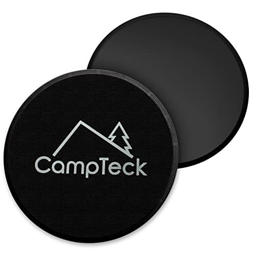 Image of CampTeck U6574 Dual Sided Gliding Discs Core Sliders for Home Fitness Workout, Abdominal & Full Body Exercises – For Use on Carpet & Hard Floors - Black - 2pcs