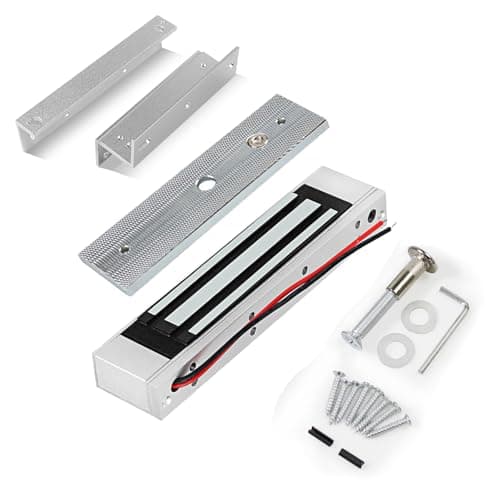 Image of ReaIOKbii Electromagnetic Magnetic Lock Single Door Electric Lock 180KG (350LBs) With ZL Bracket DC12V Fail Safe NC Electric Lo ck Retention For Door Access Control System