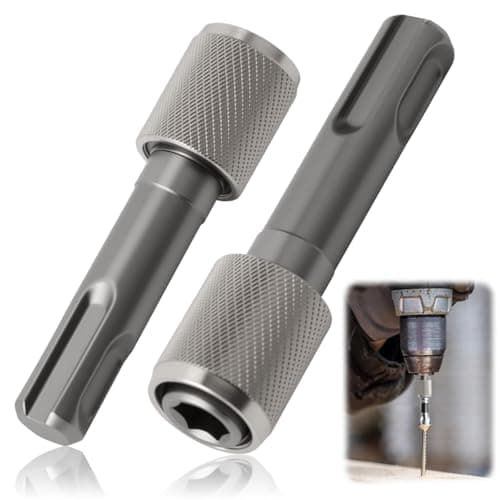 Image of 2PCS SDS Drill Bit Adapters, 6.35mm 1/4 Inch Hex Socket Drill Holder Converter SDS Socket Adaptor Set Round Shank to Hexagonal Shank Quick Change Conversion Tool for Power Drills Hammer Drills