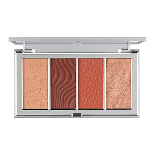 Image of ‎Pür 4 in 1 Skin Perfecting Powders Face Palette - Dark Deep - Bronzer, Highlighter, Blush and Translucent Setting Powder