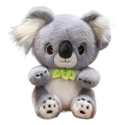 Image of Stuffed Koala - Soft Plush Animal Doll, Cute Koala Stuffed Toy for Car Seat Home Bedroom Nursery Classroom Travel Living Room Playroom Gift for Girls Boys Kids 13.78x7.87x5.91 inches