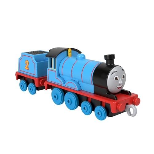 Image of Thomas & Friends Diecast Toy Train Edward Push-Along Engine with Tender for Preschool Pretend Play Ages 3+ Years, HTN29