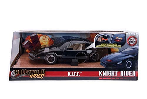 Image of Night Rider JadToys Metal Hollywood Rises 1/24 Scale K.I.T.T Diecast Car with Lighted Scanner Lights [Parallel Imports]