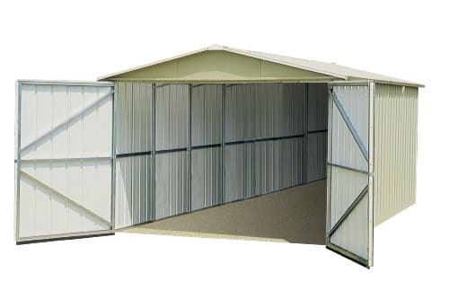 Image of Yardmaster G1017 10 x 17 Metal Garage - Green/ Silver