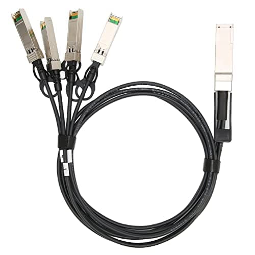 Image of 40G QSFP Cable, 40G QSFP Plus to 4 SFP Plus SFP DAC Cable, Plug and Play High Speed Stable Signal SFP Patch Cable, 1Meter Compatible for Extreme for Entel