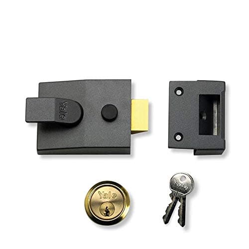 Image of Yale B-84-DMG-PB-40 - Standard Nightlatch - 40mm -Dark Metallic /Polished Brass Finish - Standard Security