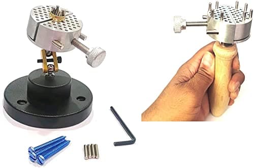 Image of AD INTERNATIONAL Universal Aluminium Work Holder Peg Clamp Base Craft Clamp Set