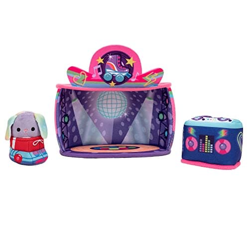 Image of Squishville SQM0324 Deluxe Roller Disco Playscene-Include 2-Inch Plush Accessories-Toys for Kids, Playset-Style 3, Play Scene