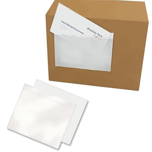 Image of 1000 x A5 Plain Document Enclosed Wallet (225 x 165 mm) | Peel & Seal Clear Plastic Envelopes/Sleeves/Pockets/Wallets | Attach Invoices, Packing Lists & Delivery Notes to Parcels (1000)