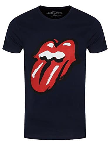Image of Rolling Stones The Men's No Filter Tongue Navy Blue T-Shirt