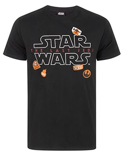 Image of Star Wars The Last Jedi Badges Men's T-Shirt Black
