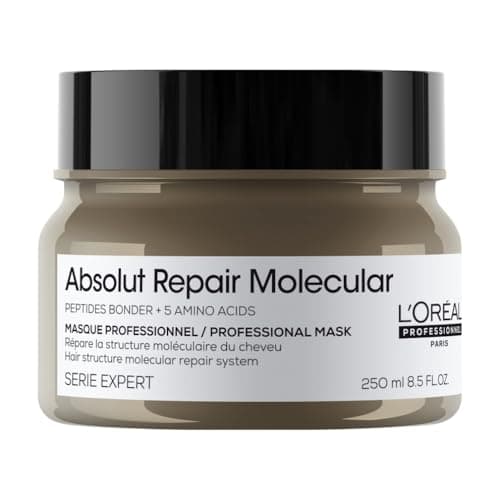 Image of L’Oréal Professionnel Absolut Repair Molecular Hair Mask 250ml, For Extremely Damaged Hair, Rinse off hair treatment, Molecular Bond Repair, Instant smoothness & shine