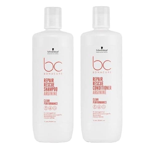 Image of Schwarzkopf DUO BC Bonacure Repair Rescue Shampoo 1000ml & Repair Rescue Conditioner 1000ml