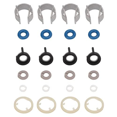 Image of Baxnore Fuel Injector Seals Repair Kit 4 Sets High Performance O Ring Gasket OEM 06H998907B Replacement for S5 R32 Rabbit Premium Rubber Metal Durable 2007 2016
