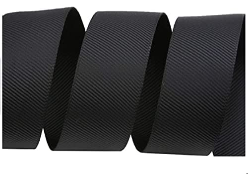 Image of Grosgrain Ribbon -5 Meters for Gifts Wrap Sew Party Decorations Events Wedding Christmas Crafts Bows DIY Bouquets Cake Double Sided Sizes (50 mm, Black)