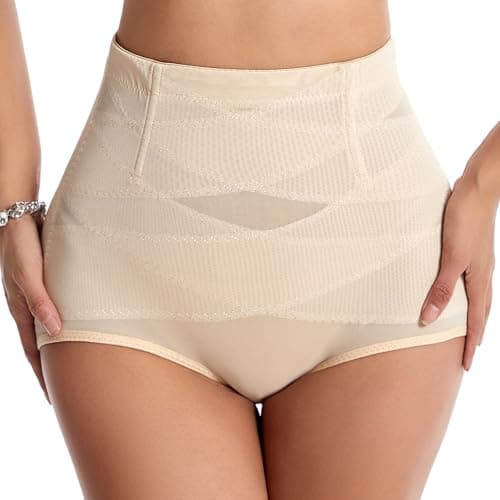 Image of antmove Tummy Control Knickers, High Waisted Shapewear, Butt Lifter Panties for Women, Skincolor, L