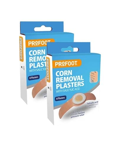 Image of Profoot Corn Removal Plasters - 6 Adhesive Plasters Containing Salicylic Acid - Effectively Removes Corns and Calluses - Pain Relief, 12 Count