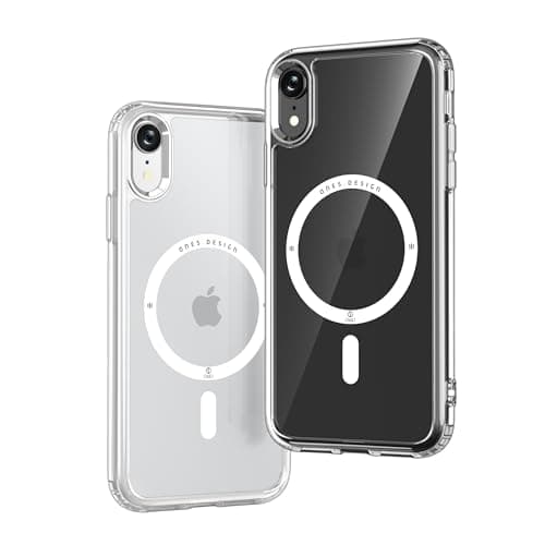 Image of ONES Magnetic for iPhone XR Slim Clear Case, [Compatible with MagSafe][Military-Grade Drop Protection][Anti-Yellowing][PC + TPU Hybrid], Shockproof Silicome Cover, Scratch-Resistant Back, 6.1inch