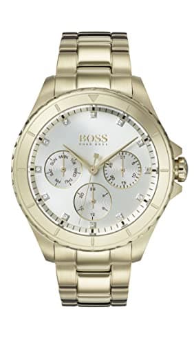 Image of BOSS Analogue Multifunction Quartz Watch for Women with Gold colored Stainless Steel Bracelet, 1502445