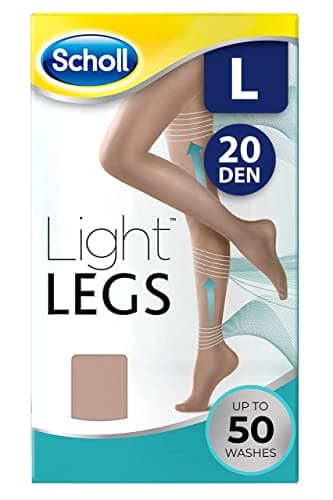 Image of Scholl Light Legs Compression Tights for Women - 20 Denier, Nude, Large