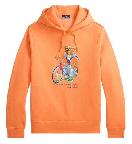 Image of POLO RALPH LAUREN Polo Bear Fleece Hoodie (UK, Alpha, M, Regular, Regular, Poppy)