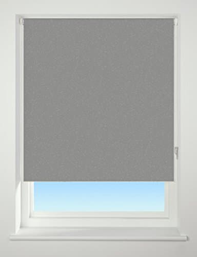 Image of UNIVERSAL Textured Thermal Blackout Roller Blind, Sparkle Grey, W90cm