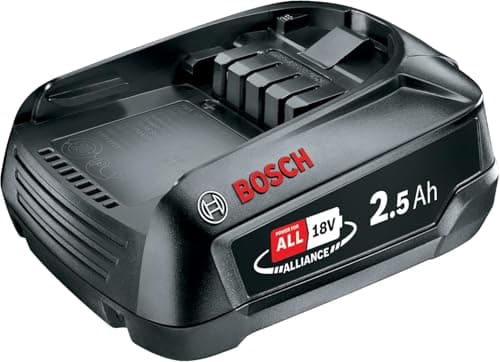 Image of RAPID 18V 2.5 Ah Power for All Alliance Bosch Battery Pack - Long-Lasting W-C Battery for All 18V Rapid Power Tools - Works with Other P4A Brands: Bosch, Gardena, Gloria, Wagner (5001518), Black