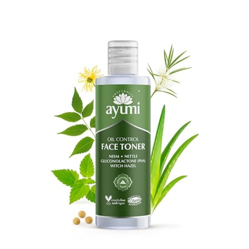 Image of Ayumi Neem Face Toner for Acne Treatment | Witch Hazel Facial Toner for Oily Skin & Clear Skin | Hydrating Toner for Face with Aloe Vera | Organic Nettle Extract to Soothe Irritated Skin | 1 x 150ml