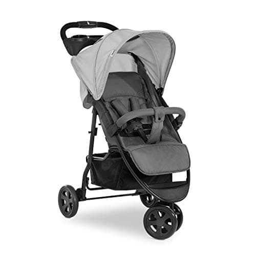 Image of hauck Citi Neo 3, Grey - 3 Wheeled Pushchair with Raincover, Cup Holder & Tray, Lightweight (only 7.5 kg), Compact & One Hand Folding, XL Basket, from Birth up to 22 kg