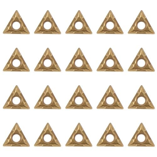 Image of SHUATI 20Pcs TCMT110204 US735 Internal Milling Cutter, Turning Carbide Inserts, Triangle Turning Holder Boring Bars, TCMT Insert with Box for Lathe