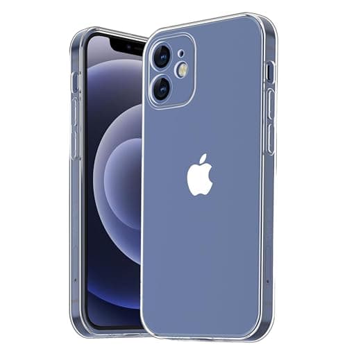 Image of Cyber-Tech Crystal Clear Compatible With iPhone 12 Mini Case, [10X Anti-Yellowing] Thin Slim Soft TPU Silicone Shockproof Phone Cover Case for iPhone 12 Mini 5.4
