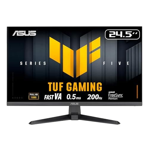 Image of ASUS TUF Gaming Series 5 - VG257Q5A Gaming Monitor – 24.5-inch, Full HD(1920x1080), 200Hz, ELMB SYNC, 0.5ms GTG (min.), Stereo speaker, DisplayWidget Center, Gaming AI