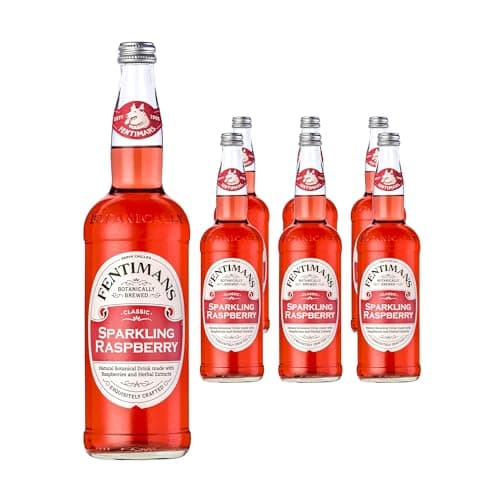 Image of Fentimans Sparkling Raspberry Lemonade - Botanically Brewed Soft Drink - Exquisitely Crafted & Refreshing Soft Drinks - Gluten-Free and Vegan Friendly Soft Drinks - 6 x 750ml Bottles