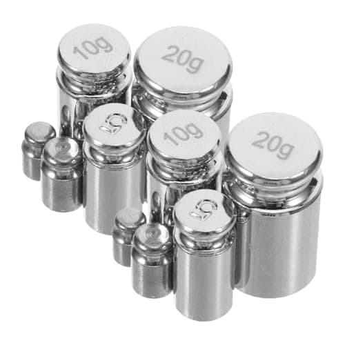 Image of FESTFENDS Steel Calibration Weight Set 5g with Multiple Weight Options 10pcs 1g 2g 10g 20g Portable Design for Digital Scale for Laboratories and Studios