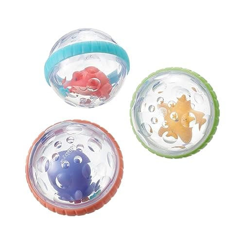 Image of Nuby Floating Bubbly Buds Baby Bath Toy - Sensory Play | Easy to Hold | Easy Clean