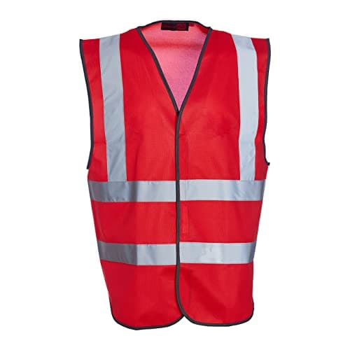 Image of Blackrock Red Enhanced Visibility Vest, Hi-Vis Vest, High Visibility Jackets, Safety, Reflective, PPE, Hi Vis, Security, Workwear, Mens and Womens - Size Small