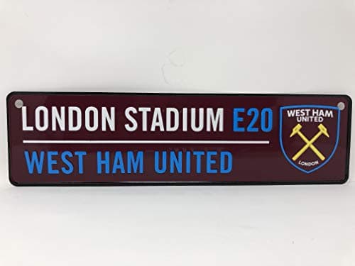Image of West Ham United Mini Metal Street Sign - London Stadium - The Hammers