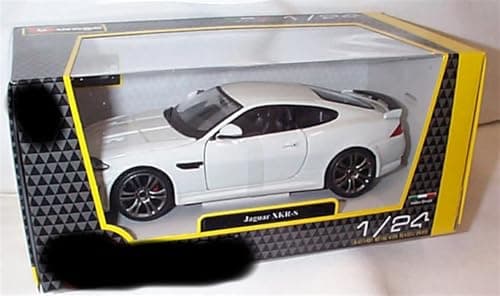 Image of Bburago Jaguar XKR-S White Car 1:24 scale diecast model