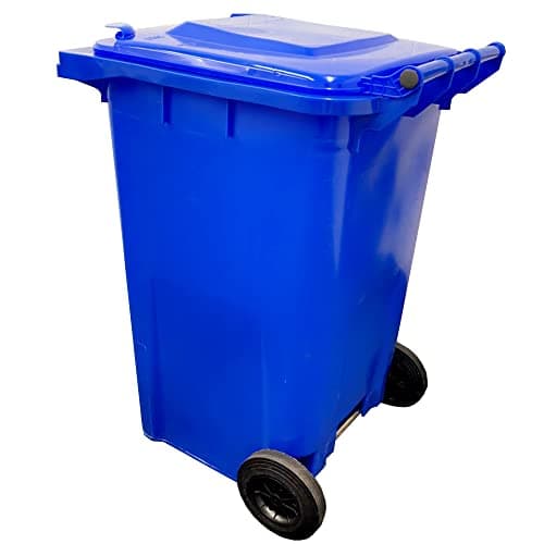 Image of STORM TRADING GROUP BLUE Wheelie Bin - Outdoor Wheel Bin for Trash and Rubbish - Rubber Wheels - Standard Household Size 240L