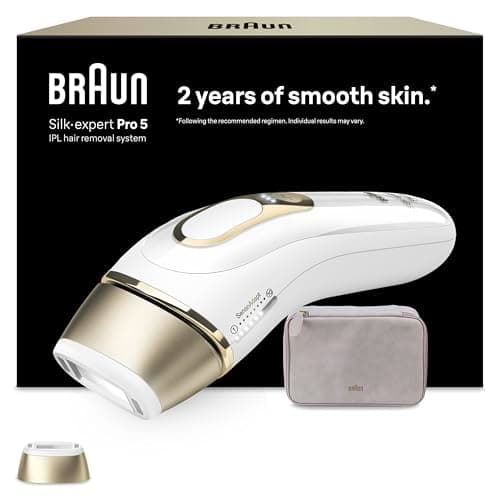 Image of Braun IPL Silk·Expert Pro 5, At Home Laser Hair Removal, Permanent Hair Reduction, with Pouch, 1 Attachment Head, PL5100