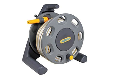 Image of HOZELOCK - Compact Hose Reel 25m (ø 12.5 mm) : Integrated Handle, Supplied with 25m of Multi-purpose Hose, Fittings and Nozzle, Max. Capacity 30m [2412P0275]