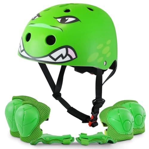 Image of KAYMAN Kids Bike Helmet age 3 to 12, Adjustable Safety Gear for Boys and Girls, Suited to Scooter, Cycling, Skateboard & Roller Skating - Protection for Boys & Girls