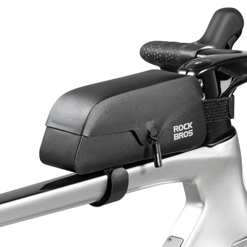 Image of ROCKBROS 100% Waterproof Bike Top Tube Bag with Magnetic Lid, Zipless Bike Frame Triangle Bag Durable and Lightweight 0.6L/0.9L, Suitable for Gravel Bikes, Road Bikes and MTB