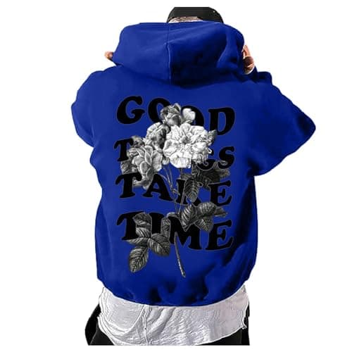 Image of Generisch Pullover Sweatshirt Men's Print Hoodie Long Sleeve Hoodie Top Women's Hoodie Black, blue, S